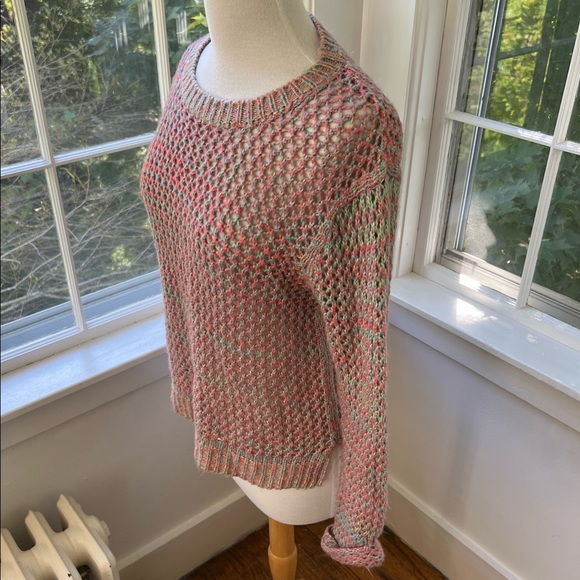 JJ BASICS soft colorful open stitch scoop neck sweater - Picture 2 of 9